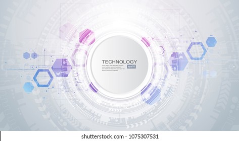 Abstract technological background with various technological elements. Structure pattern technology backdrop. Vector.