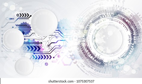 Abstract technological background with various technological elements. Structure pattern technology backdrop. Vector.