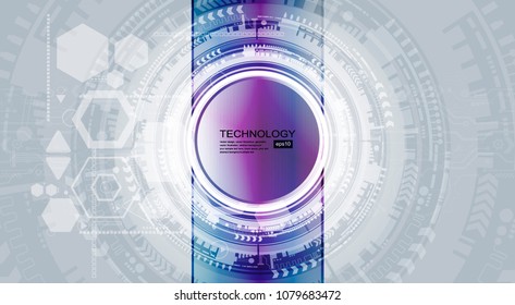 Abstract technological background with various technological elements. Structure pattern technology backdrop. Vector.
