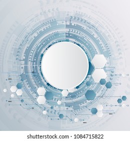 Abstract technological background with various technological elements. Structure pattern technology backdrop. Vector illustration.