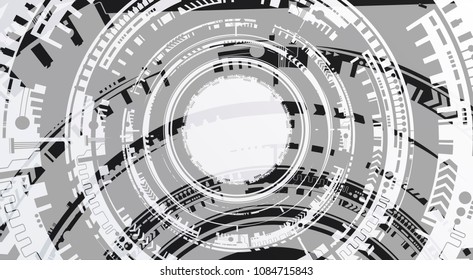 Abstract technological background with various technological elements. Structure pattern technology backdrop. Vector illustration.