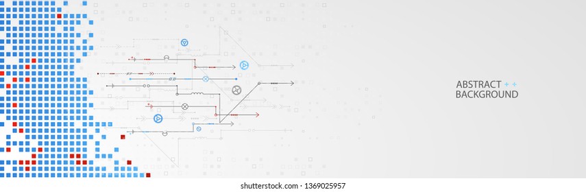 Abstract technological background with various elements. Structure pattern technology backdrop. Vector