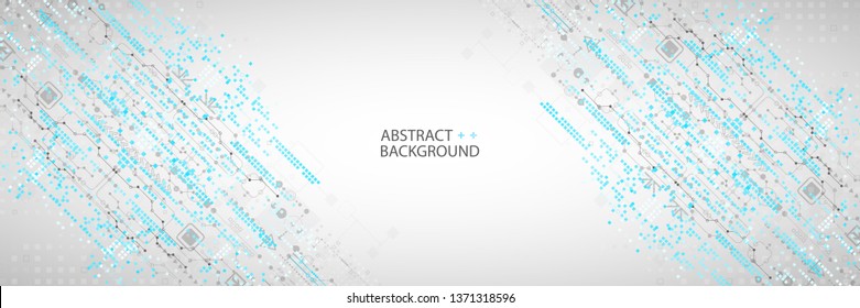 Abstract technological background with various elements. Structure pattern technology backdrop. Vector