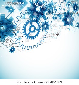 Abstract technological background with various elements