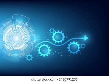 Abstract technological background with various technological elements. Structure pattern technology backdrop. Vector illustration.	
