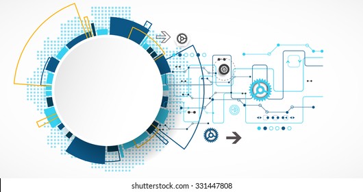 Abstract technological background with various technological elements. Structure pattern technology backdrop. Vector