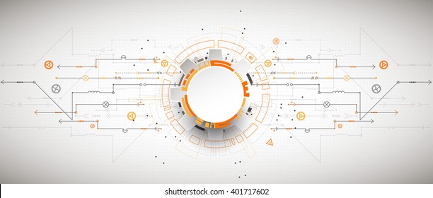 Abstract technological background with various technological elements. Structure pattern technology backdrop. Vector
