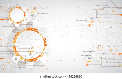 Abstract technological background with various elements. Structure pattern technology backdrop. Vector