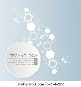 Abstract technological background with various technological elements. Structure pattern technology backdrop. Vector