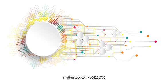 Abstract technological background with various technological elements. Structure pattern technology backdrop. Vector