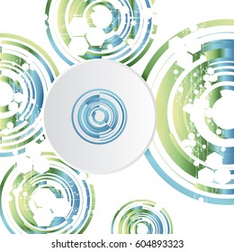 Abstract technological background with various technological elements. Structure pattern technology backdrop. Vector