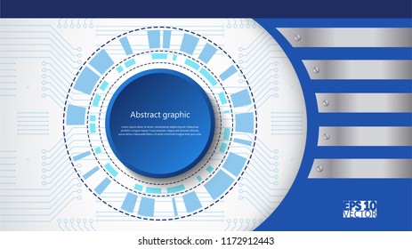 Abstract technological background with various technology elements. Eps10 Vector illustration.