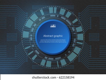 Abstract technological background with various technology elements. Eps10 Vector illustration.