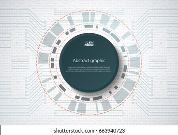 Abstract technological background with various technology elements. Eps10 Vector illustration.