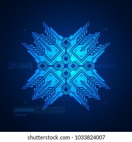Abstract technological background Vector illustration.