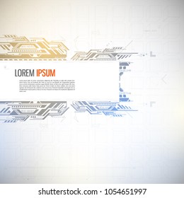 Abstract technological background Vector illustration.