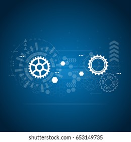 Abstract technological background. Vector illustration.