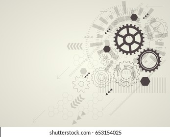 Abstract technological background. Vector illustration.