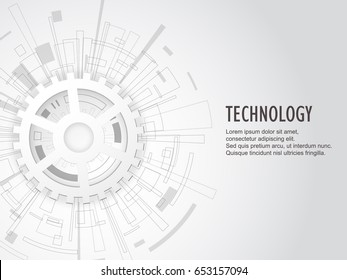 Abstract Technological Background. Vector Illustration.