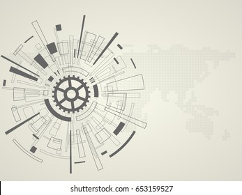 Abstract technological background. Vector illustration.
