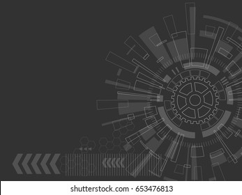 Abstract technological background. Vector illustration.