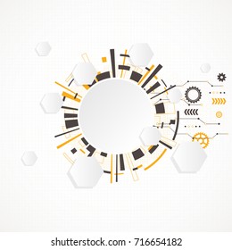 Abstract technological background. Vector illustration.