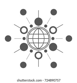 Abstract technological element. Futuristic technology element. Hexagonal sign.