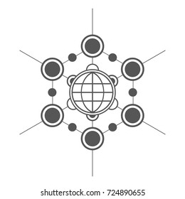 Abstract technological element. Technology element.