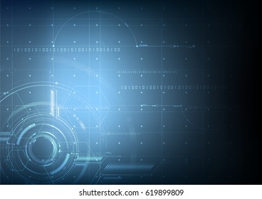 Abstract technological future blueprint vector background design