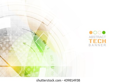 Abstract technological futuristic vector background with cog-wheel and place for your content.