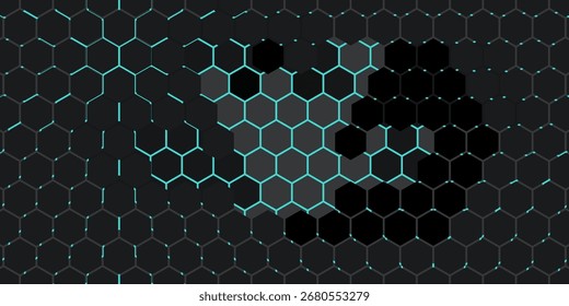 Resumo tecnológico hexagonal. renderização 3d.eps 10