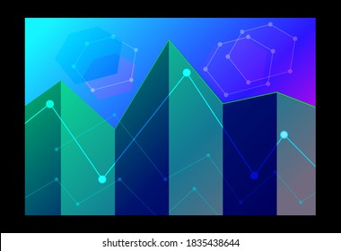 Abstract technological innovation with connected line and dots. futuristic - flyers - banners - backgrounds - web. headline business