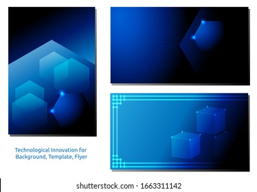 Abstract technological innovation. futuristic - flyers - banners - backgrounds - web. headline