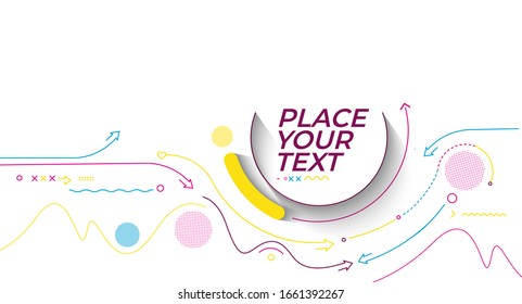 Abstract technological promotion geometric shapes banner, Structure pattern technology backdrop.