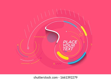 Abstract technological promotion geometric shapes banner, Structure pattern technology backdrop.
