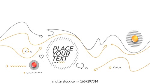 Abstract technological promotion geometric shapes banner, Structure pattern technology backdrop.