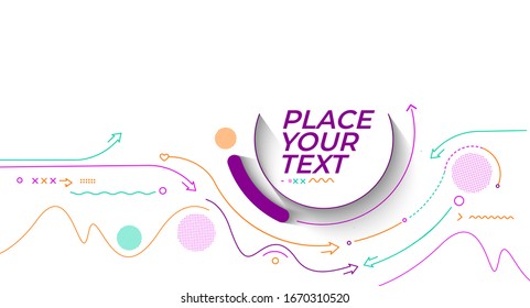 Abstract technological promotion geometric shapes banner, Structure pattern technology backdrop.