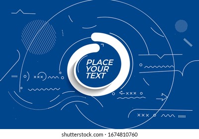 Abstract technological promotion geometric shapes banner, Structure pattern technology backdrop.