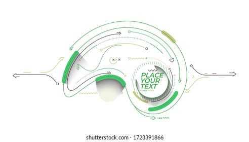 Pancarta de formas geométricas de promoción tecnológica abstracta, fondo tecnológico de patrones de estructura.