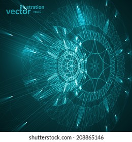 Abstract technological vector background, futuristic art illustration eps10