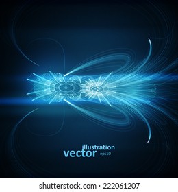 Abstract technological vector background, futuristic art illustration eps10