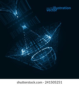 Abstract technological vector background, futuristic art illustration eps10