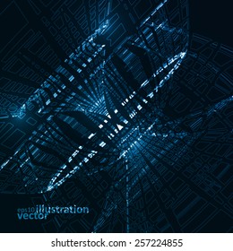 Abstract technological vector background, futuristic art illustration eps10