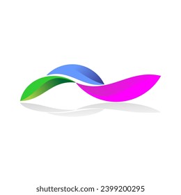 abstract technology 3d colored icon logo