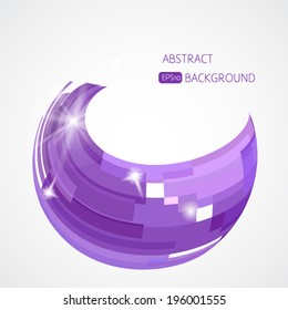 Abstract technology 3d form. Vector illustration. 