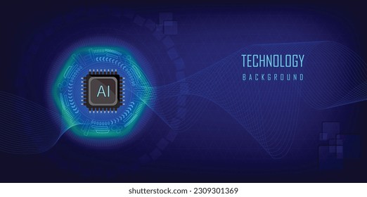 Abstract technology Ai Artificial Intelligence concept. Ai working data of Artificial intelligence and futuristic digital for future.