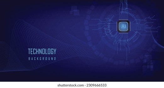 Abstract technology Ai Brain concept. Ai Brain working data of Artificial intelligence and futuristic digital for future.