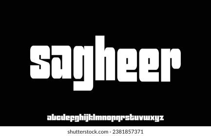 Abstract technology alphabet tech font. digital space typography vector illustration design