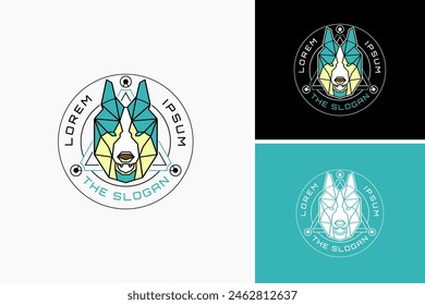 Abstract technology animal fox vector logo template