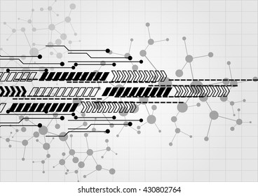 Abstract technology with arrow background. illustration vector design